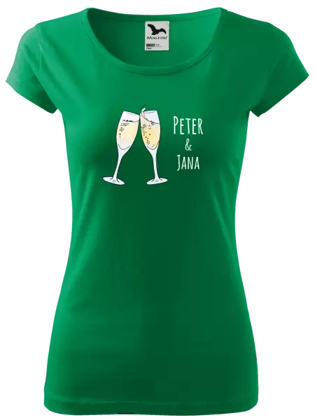 Dámske tričko Poháre s menami