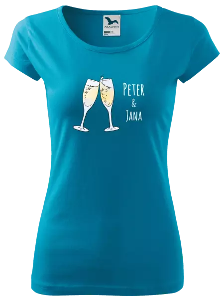 Dámske tričko Poháre s menami