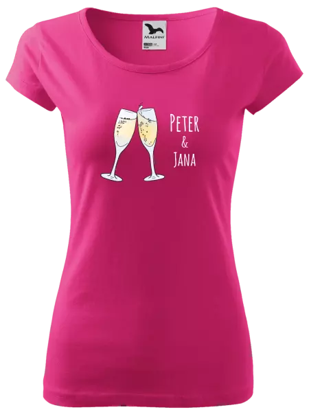 Dámske tričko Poháre s menami