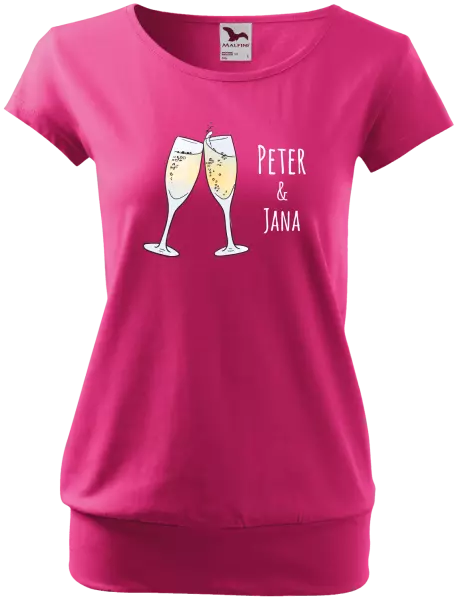 Dámske tričko Poháre s menami