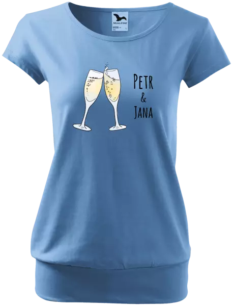 Dámske tričko Poháre s menami