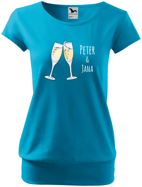 Dámske tričko Poháre s menami