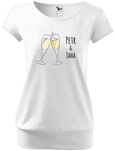 Dámske tričko Poháre s menami