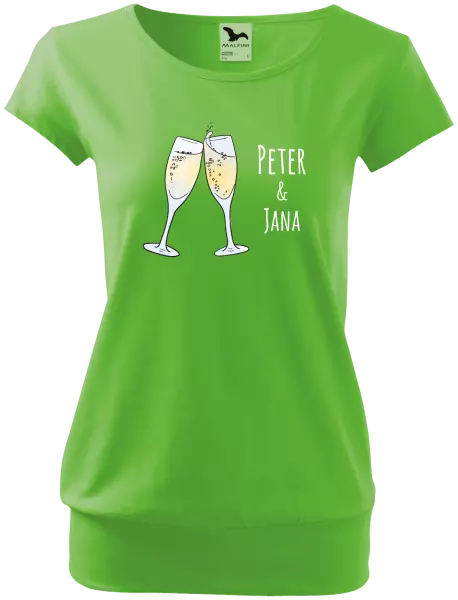 Dámske tričko Poháre s menami