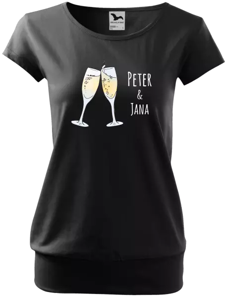 Dámske tričko Poháre s menami