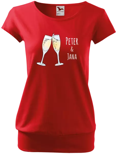 Dámske tričko Poháre s menami