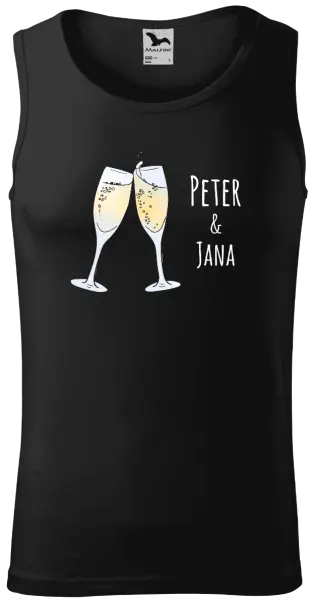 Pánske tielko Poháre s menami