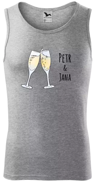 Pánske tielko Poháre s menami