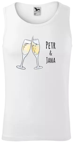 Pánske tielko Poháre s menami