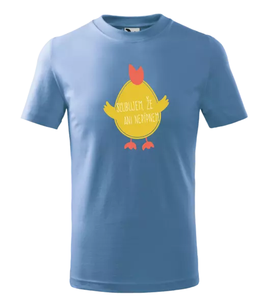 Detské veľkonočné tričko Sľubujem, že ani nepípnem!