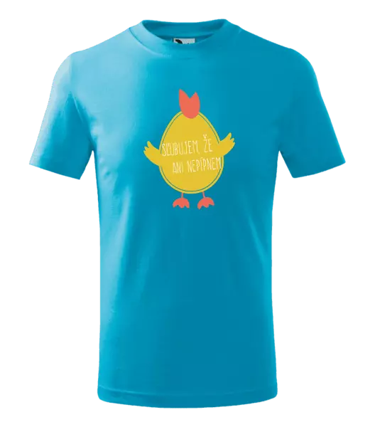 Detské veľkonočné tričko Sľubujem, že ani nepípnem!