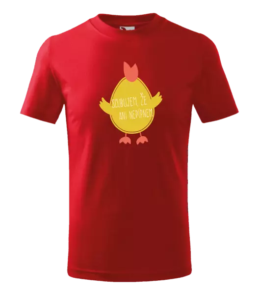 Detské veľkonočné tričko Sľubujem, že ani nepípnem!