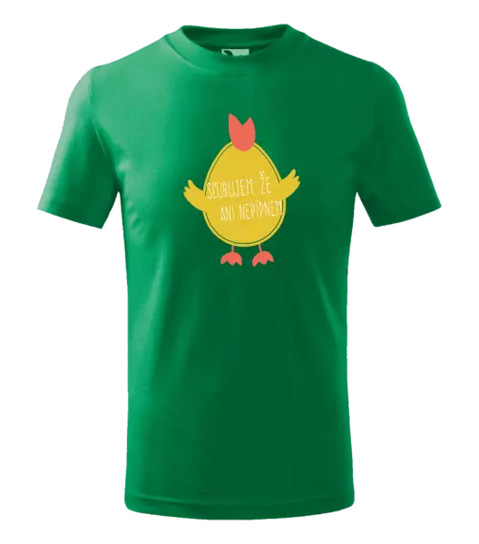 Detské veľkonočné tričko Sľubujem, že ani nepípnem!