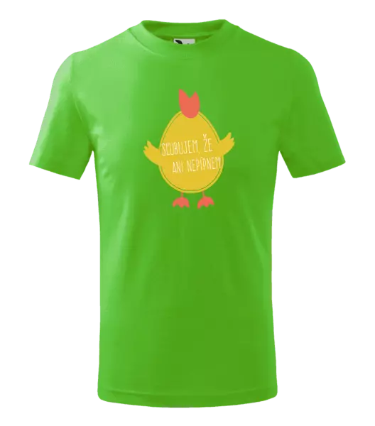 Detské veľkonočné tričko Sľubujem, že ani nepípnem!