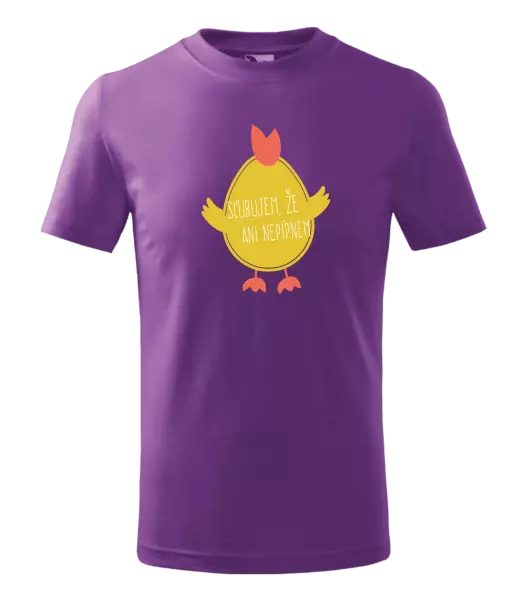 Detské veľkonočné tričko Sľubujem, že ani nepípnem!