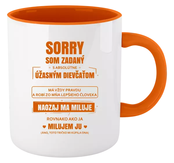 Hrnček  Sorry, som zadaný