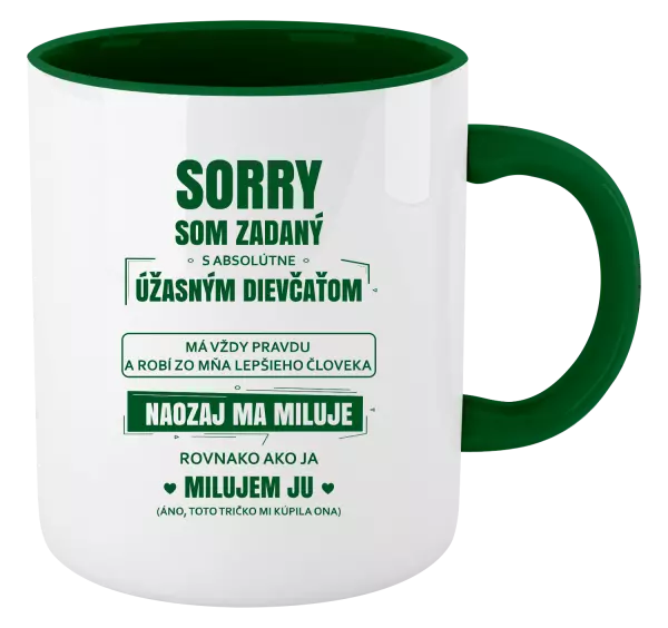 Hrnček  Sorry, som zadaný