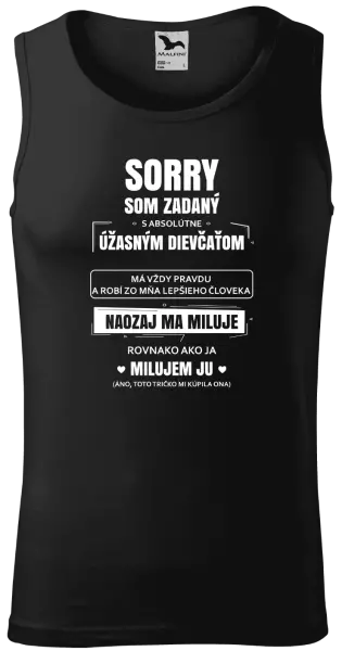Pánske tielko Sorry, som zadaný