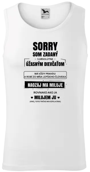 Pánske tielko Sorry, som zadaný