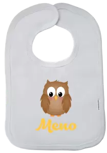 Detský podbradník Sovička s menom