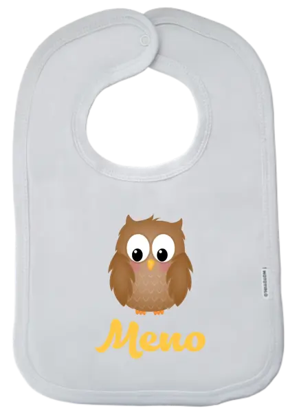 Detský podbradník Sovička s menom