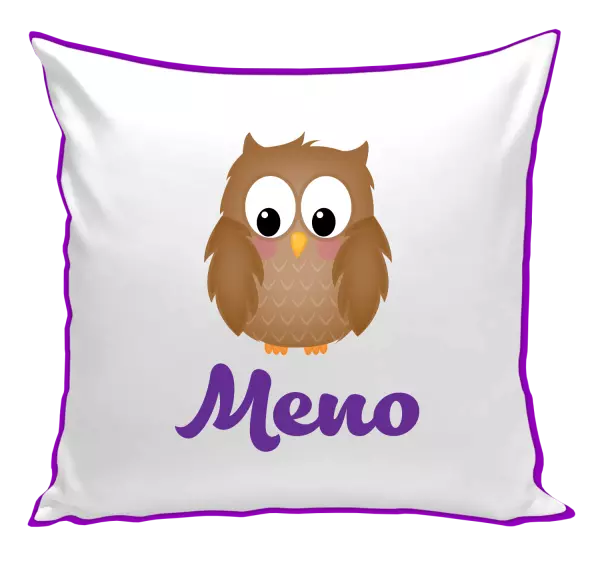 Vankúš Sovička s menom