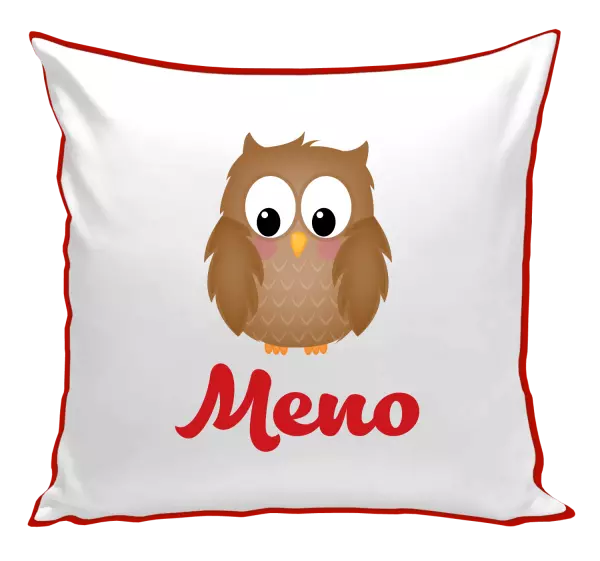 Vankúš Sovička s menom