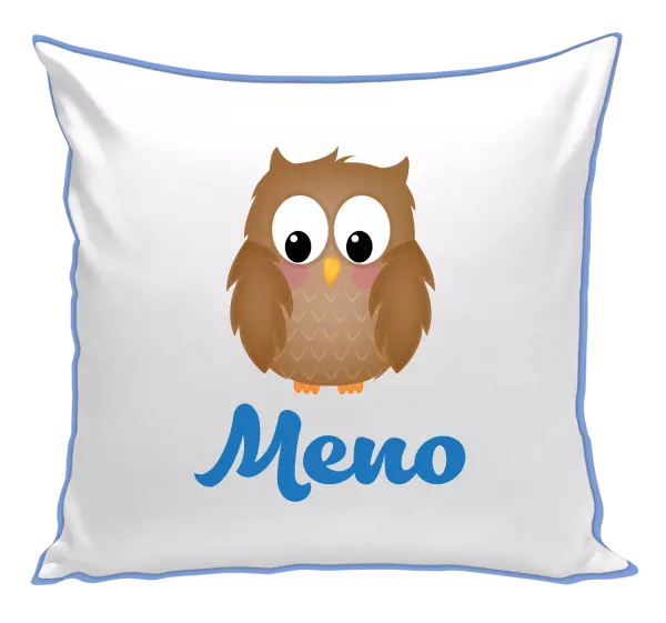 Vankúš Sovička s menom