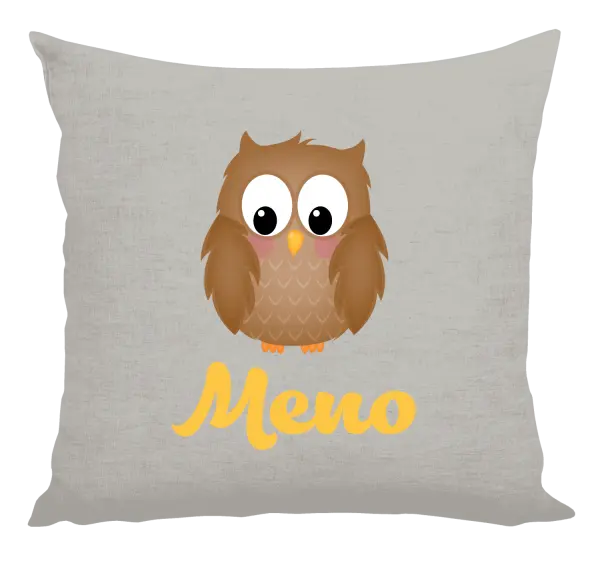 Vankúš Sovička s menom