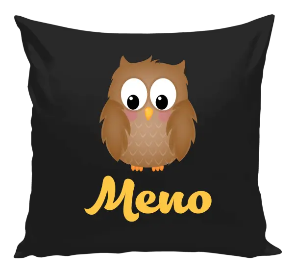 Vankúš Sovička s menom