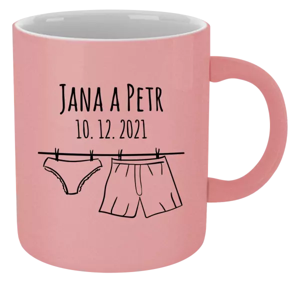 Hrnček metalický Spodná bielizeň s menami