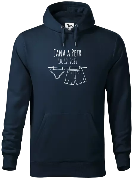 Pánska mikina Spodná bielizeň s menami