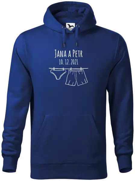 Pánska mikina Spodná bielizeň s menami