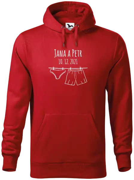 Pánska mikina Spodná bielizeň s menami