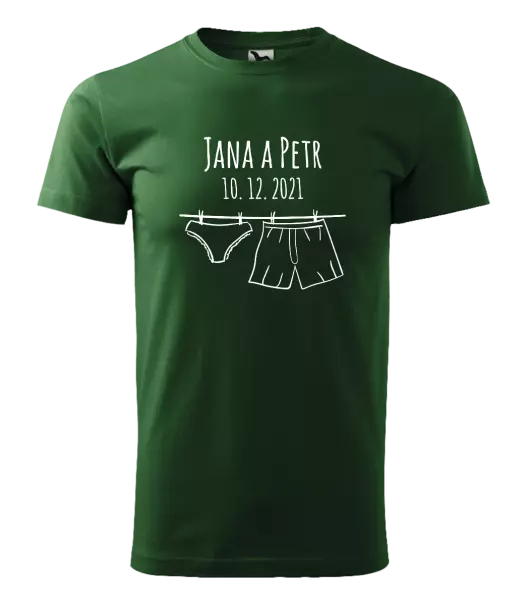 Pánske tričko Spodná bielizeň s menami