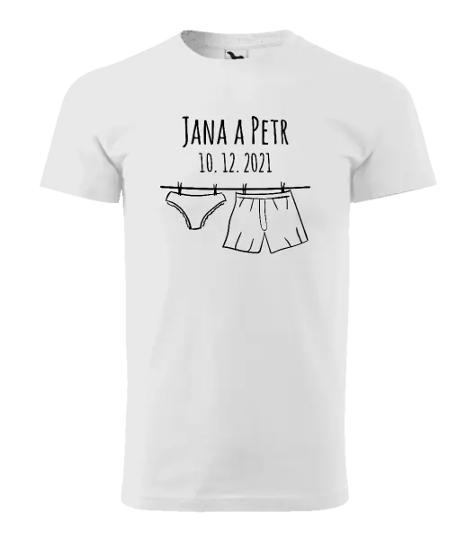Pánske tričko Spodná bielizeň s menami