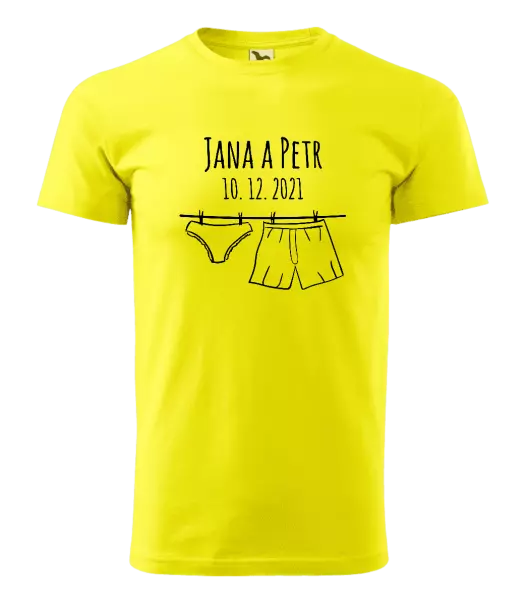 Pánske tričko Spodná bielizeň s menami
