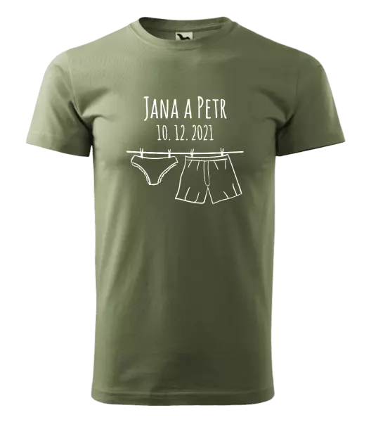Pánske tričko Spodná bielizeň s menami