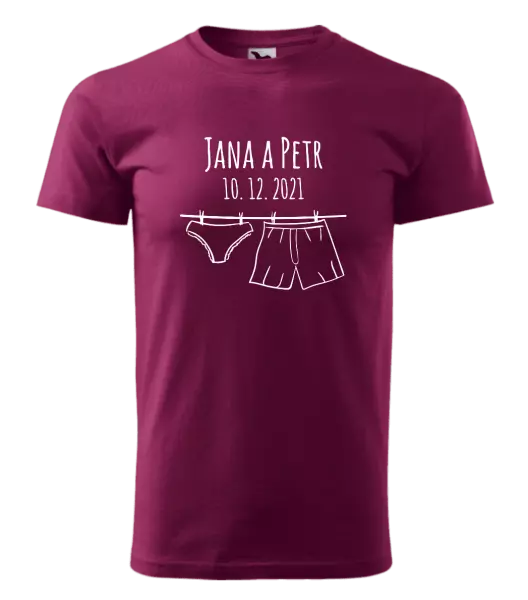 Pánske tričko Spodná bielizeň s menami