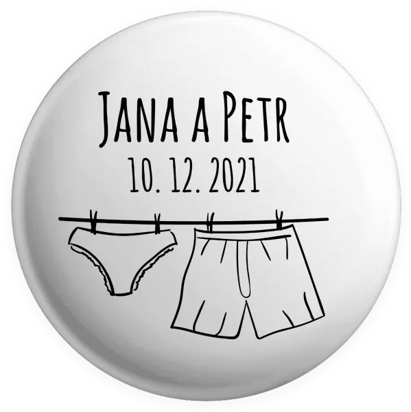 Placka Spodná bielizeň s menami