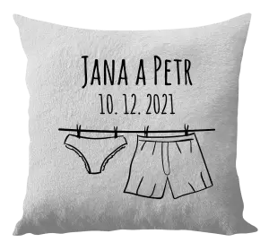 Vankúš Spodná bielizeň s menami