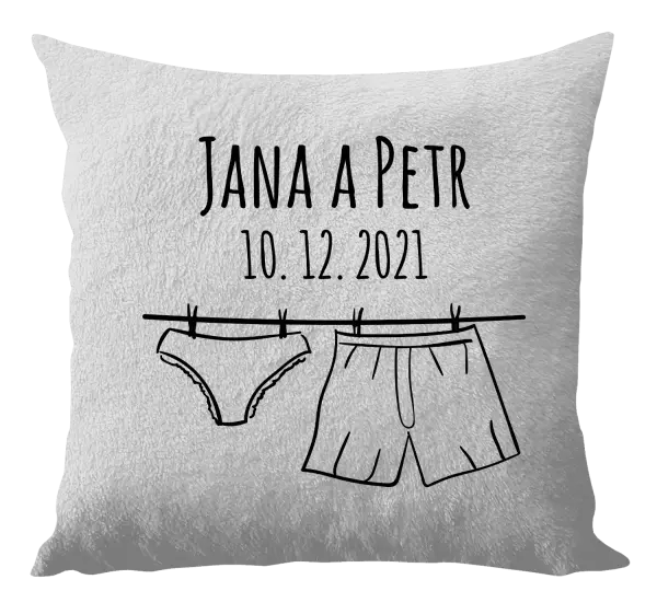 Vankúš Spodná bielizeň s menami