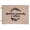 Drevený album so sponami Spoločné spomienky, čierne lístočky
