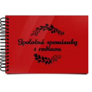 Plexi album s krúžkovou väzbou Spoločné spomienky, čierne lístočky