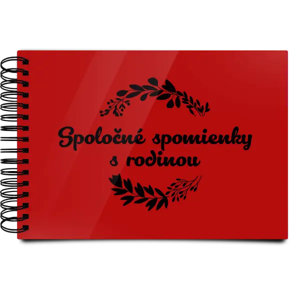 Plexi album s krúžkovou väzbou Spoločné spomienky, čierne lístočky
