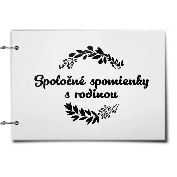 Plexi album sa sponami Spoločné spomienky, čierne lístočky