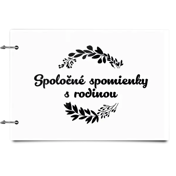 Plexi album sa sponami Spoločné spomienky, čierne lístočky