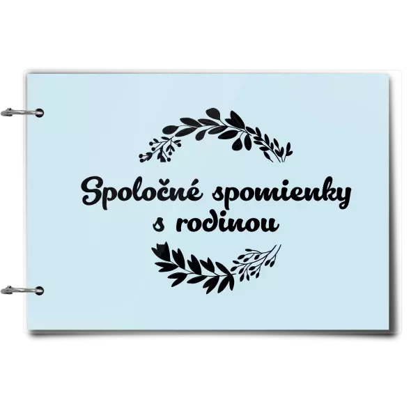 Plexi album sa sponami Spoločné spomienky, čierne lístočky
