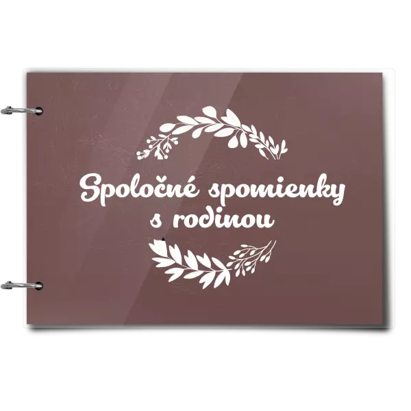 Plexi album sa sponami Spoločné spomienky, čierne lístočky