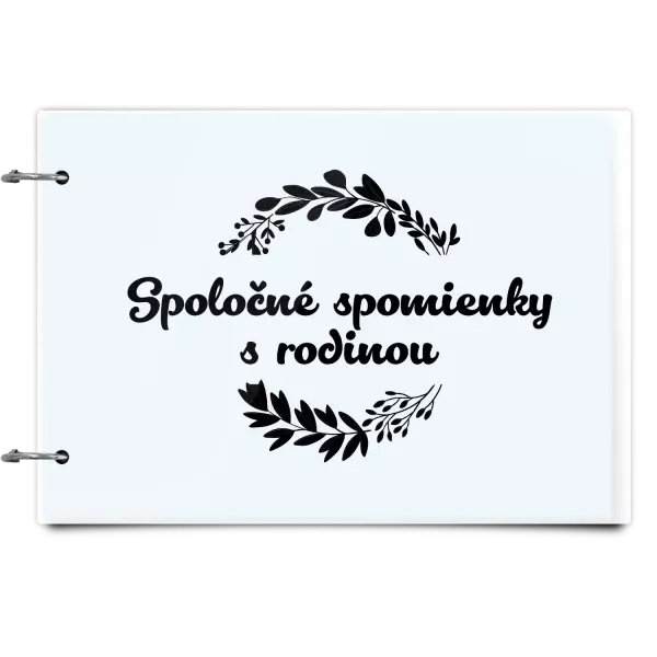Plexi album sa sponami Spoločné spomienky, čierne lístočky